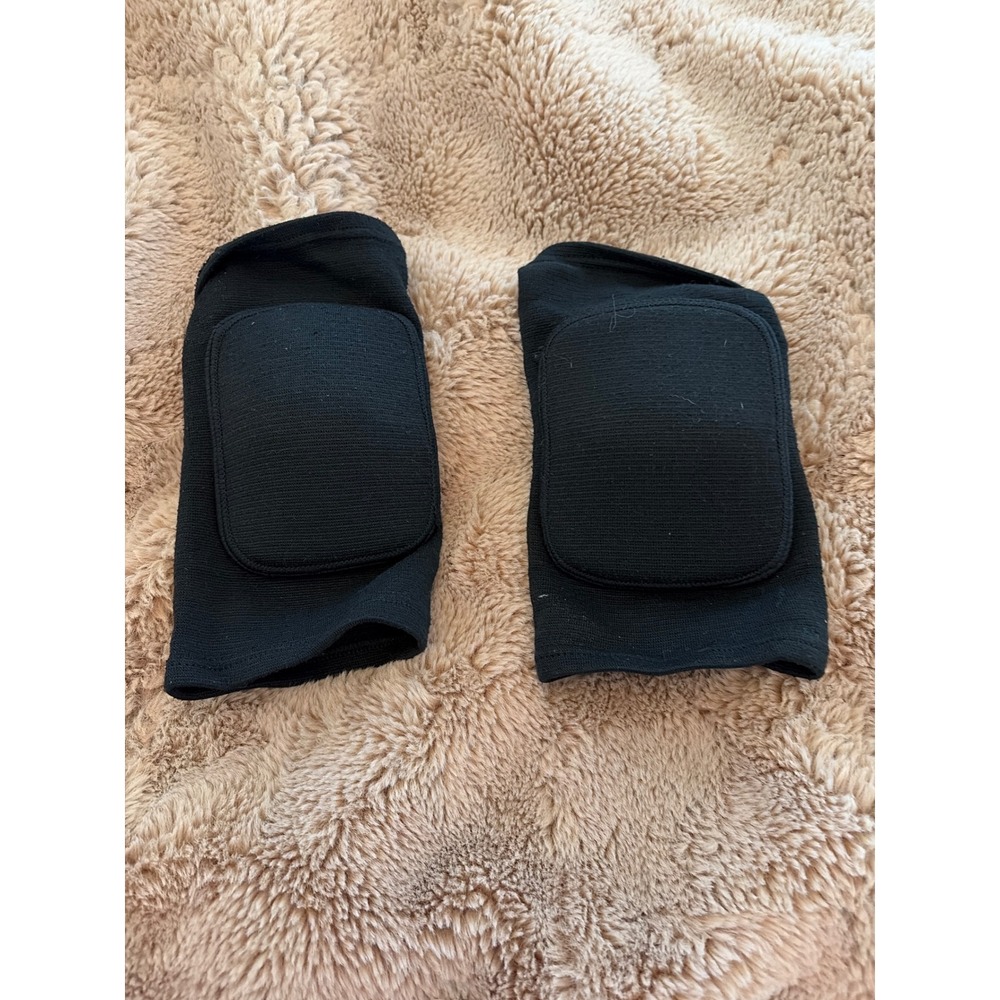 Adult Black Volleyball Knee Pads Padded Athletic Support Sleeves Protective Gear